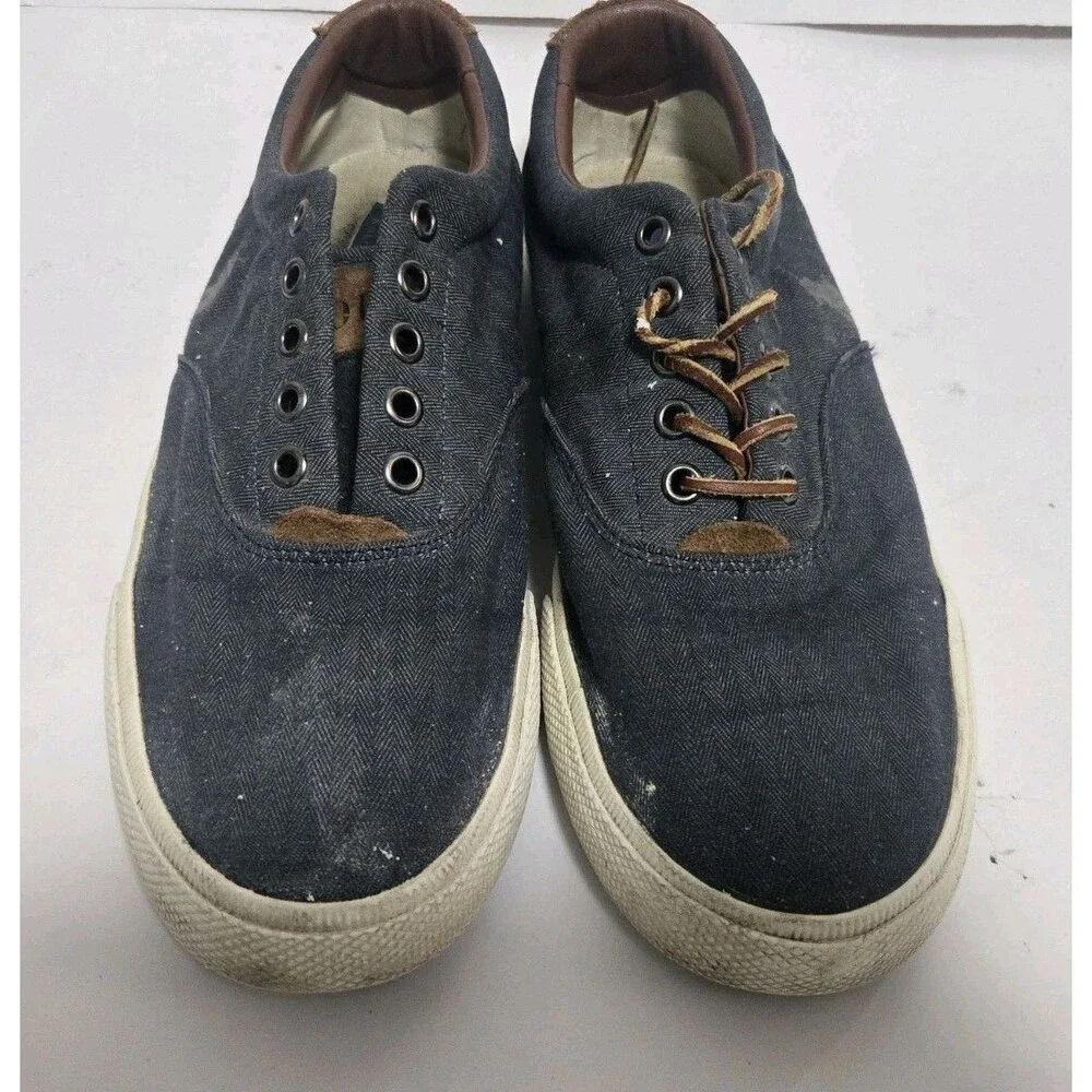 Polo Ralph Lauren Shoes Mens 8.5D Vaughn Canvas Preppy Comfort Navy